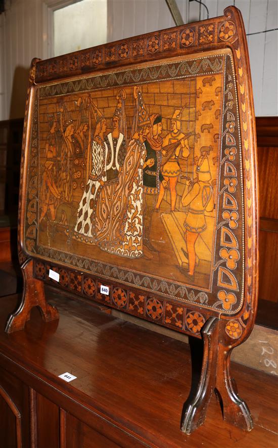 Embossed Arts & Crafts fire screen